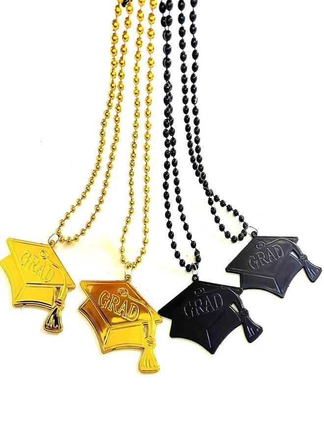 GZYSSL 30 Pcs Graduation Cap Gold Black Party Pendant Beads Necklace Graduation Cap Shape Beads Necklaces Party Favor Gifts Supplies - Image 1